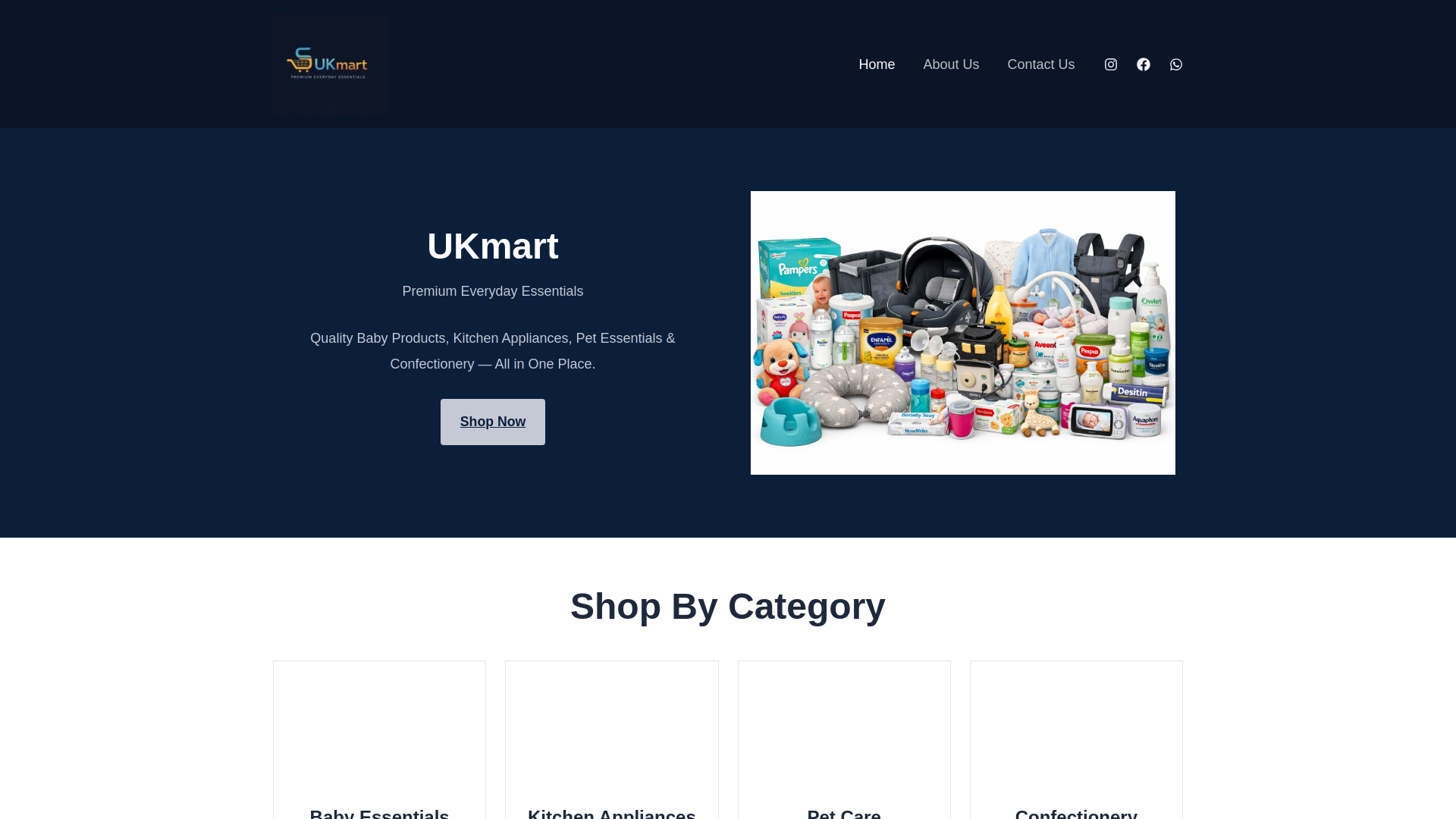 website screenshot of https://ukmartlk.com/