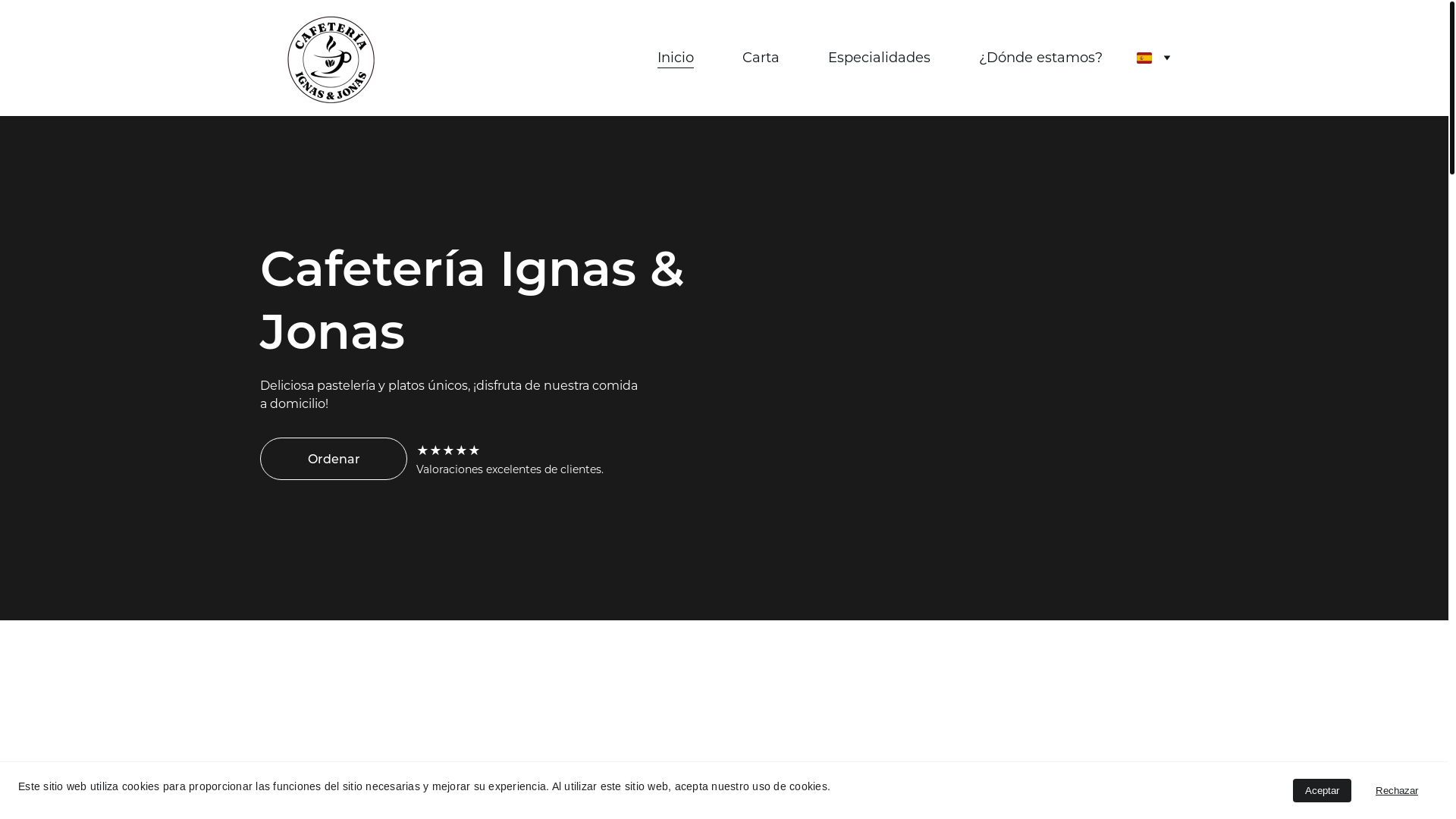 website screenshot of https://cafeteriaignasyjonas.es/