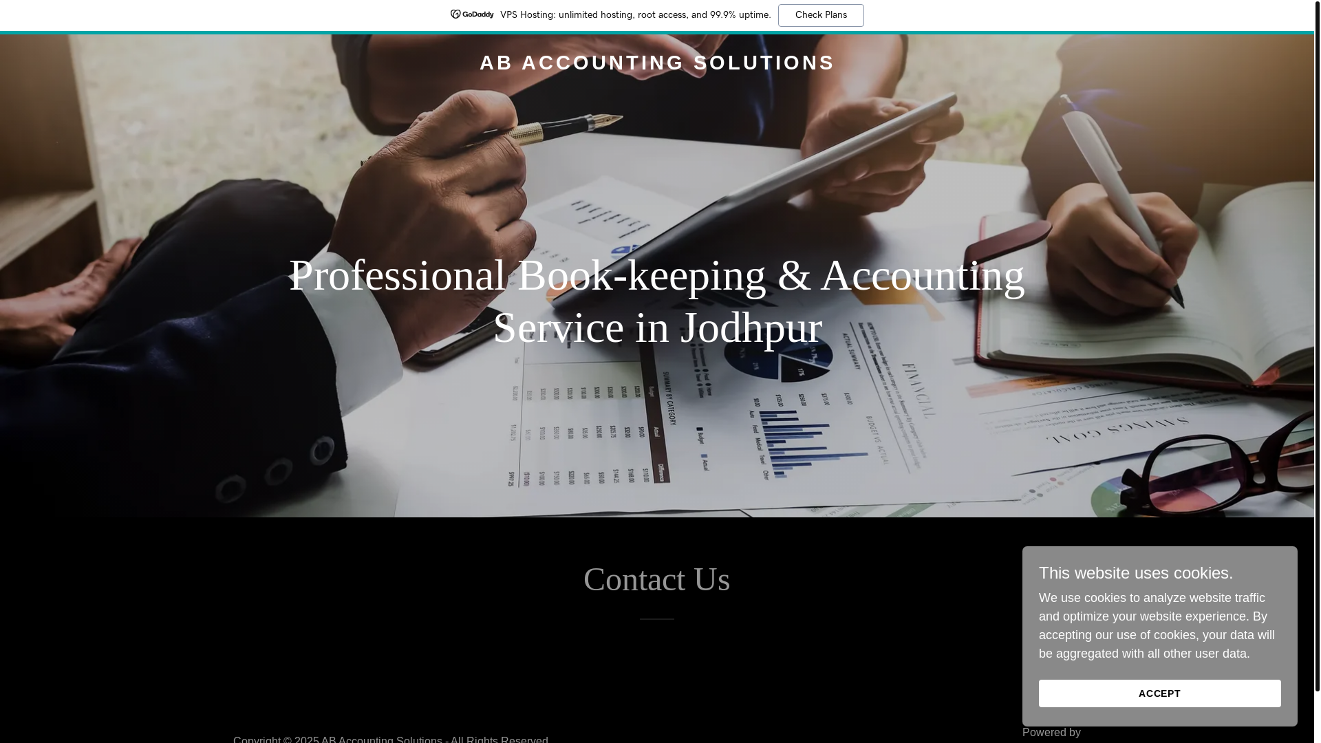 website screenshot of https://abaccounting.in/