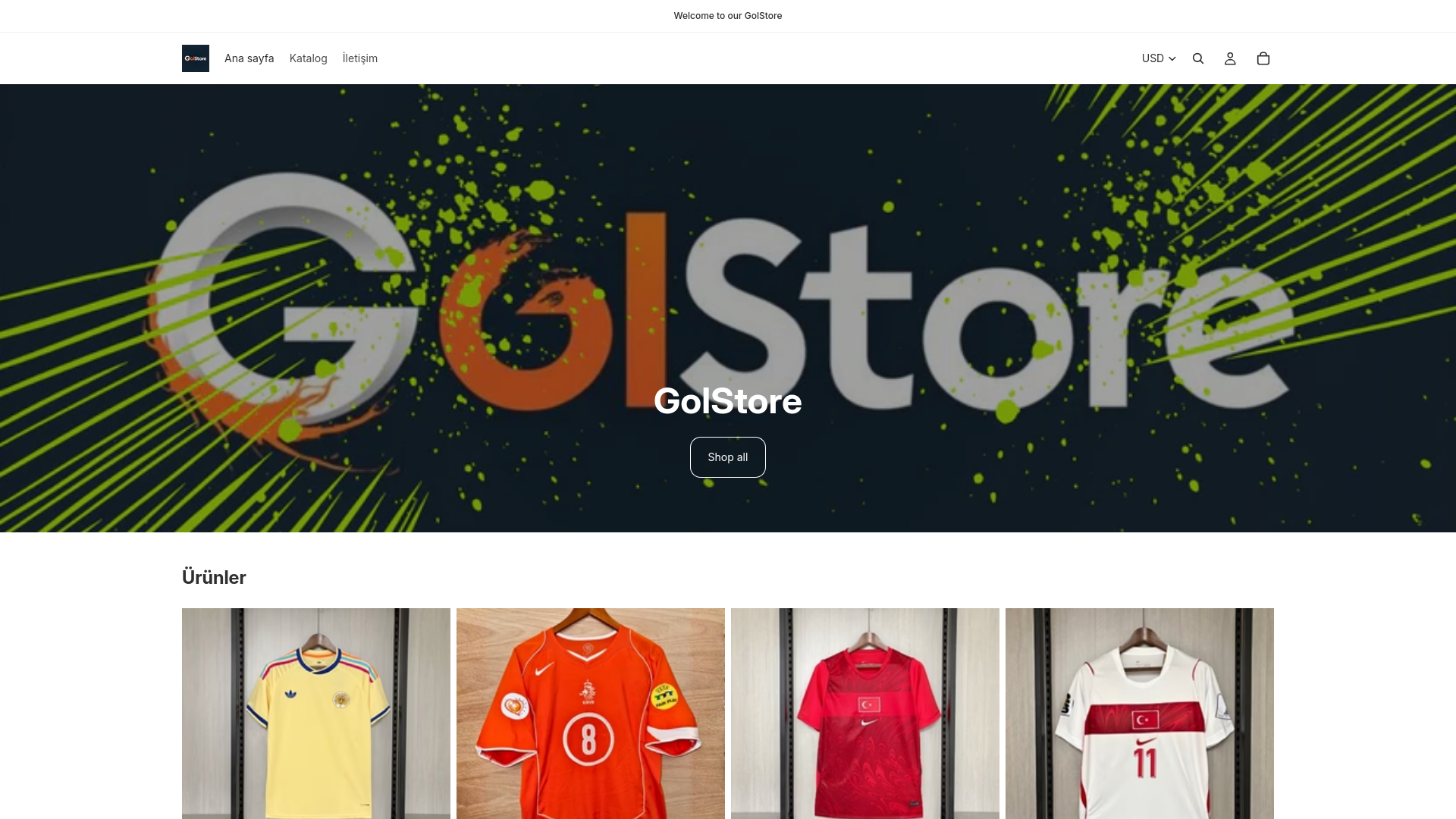 website screenshot of https://golstorecommercellc.com/
