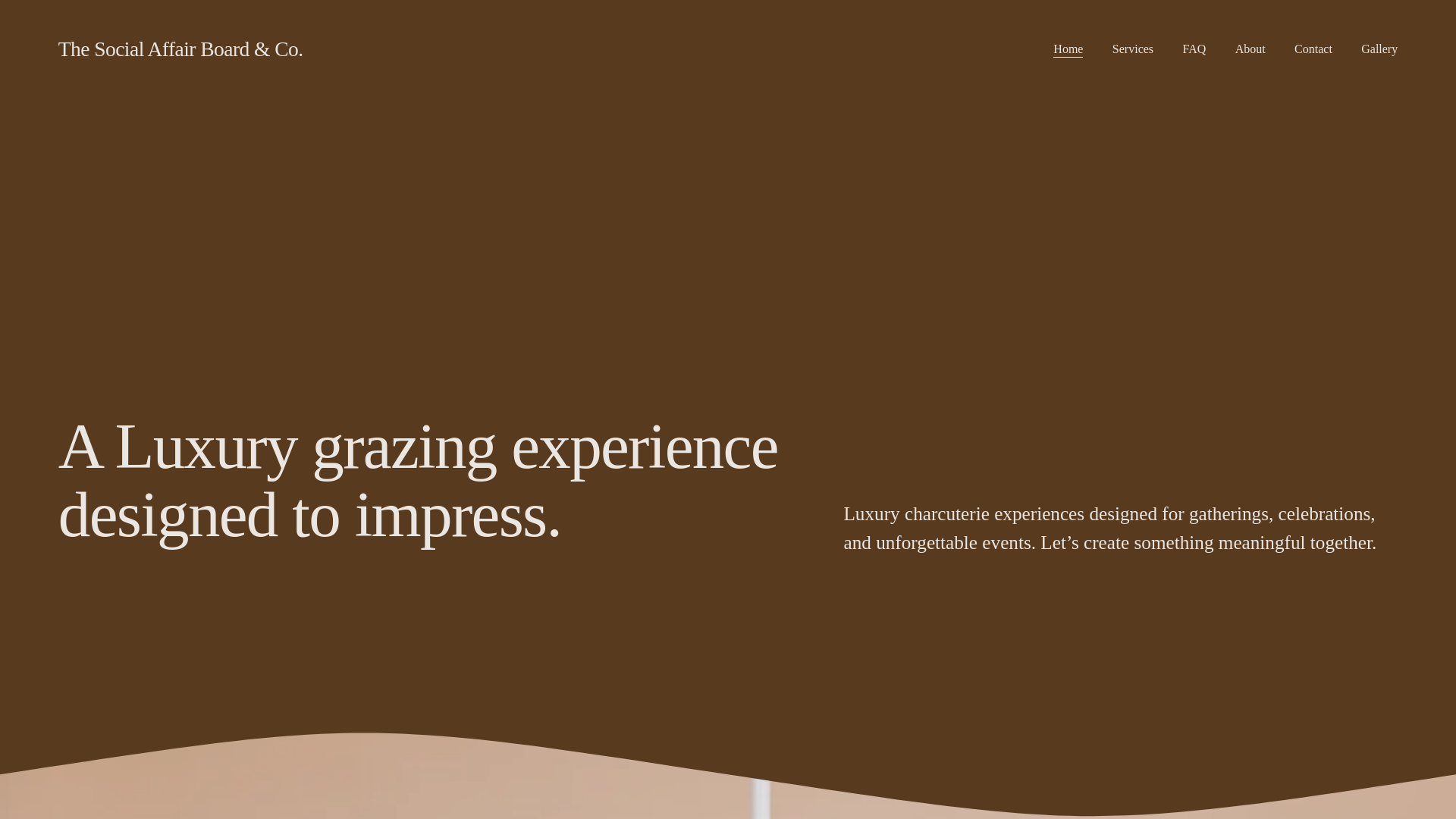 website screenshot of https://thesocialaffairboardco.com/