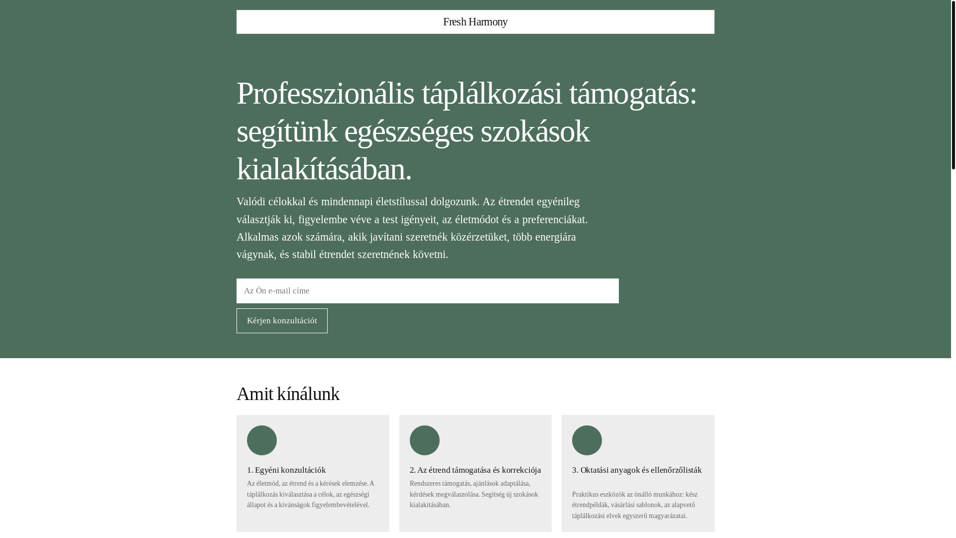 website screenshot of https://freshharmonys.com/