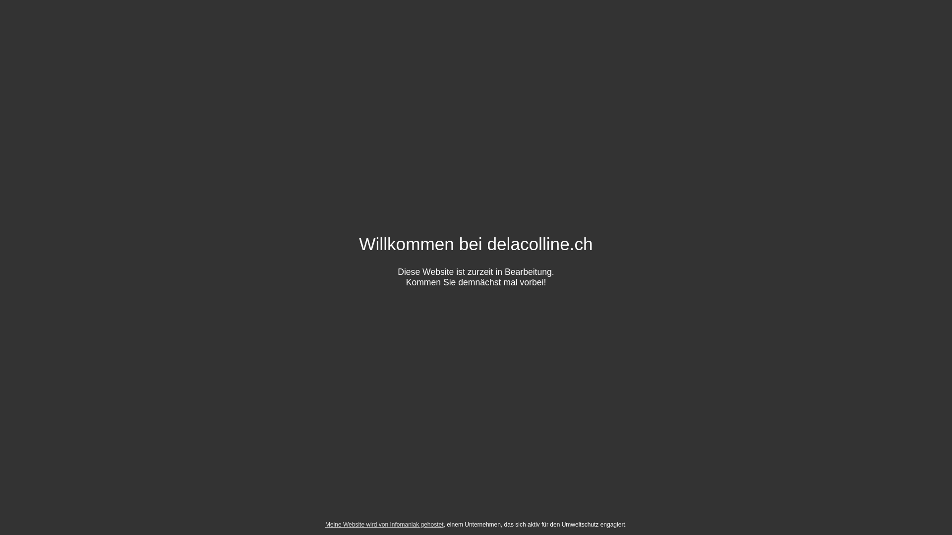website screenshot of https://delacolline.ch/