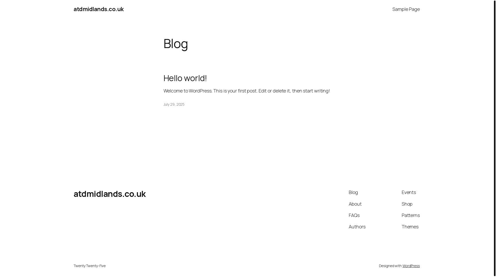 website screenshot of https://atdmidlands.co.uk/