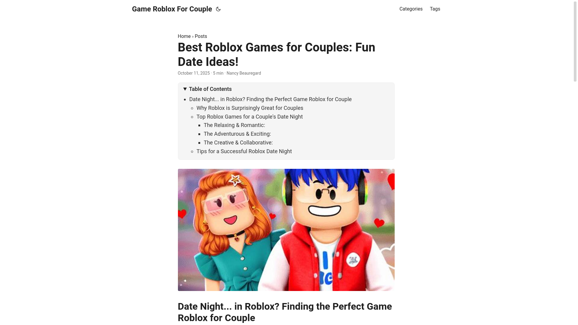 website screenshot of https://game-roblox-for-couple.pages.dev/