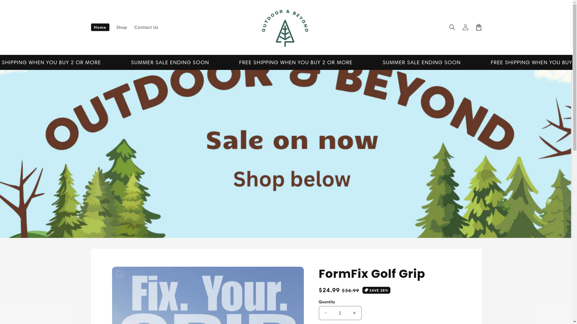 website screenshot of https://outdoor-and-beyond.com/