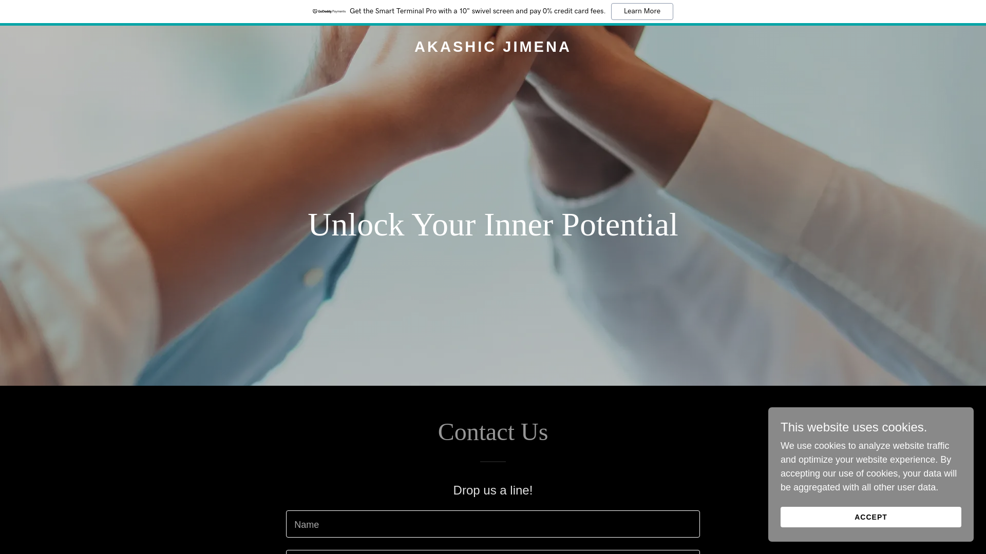 website screenshot of https://akashicjimena.com/