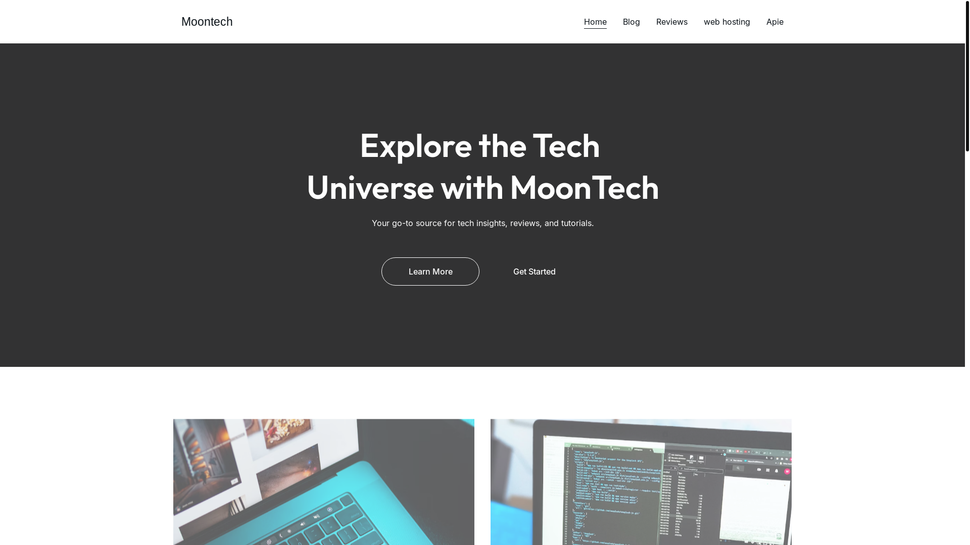 website screenshot of https://moonertech.com/