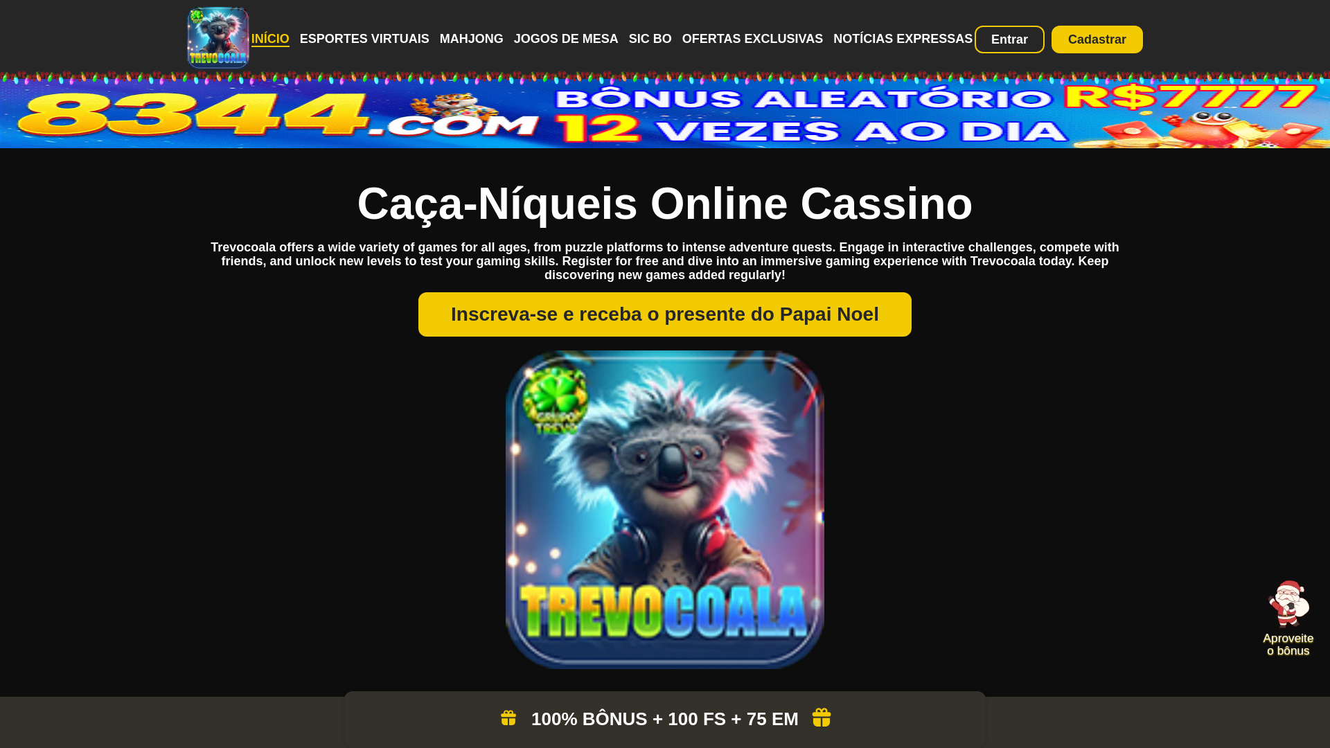 website screenshot of https://trevocoala777.com/