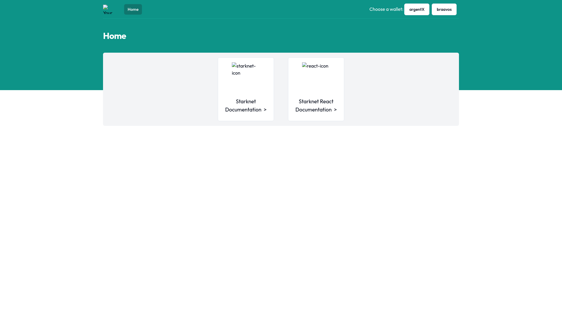 website screenshot of https://starknet-project-starter.vercel.app