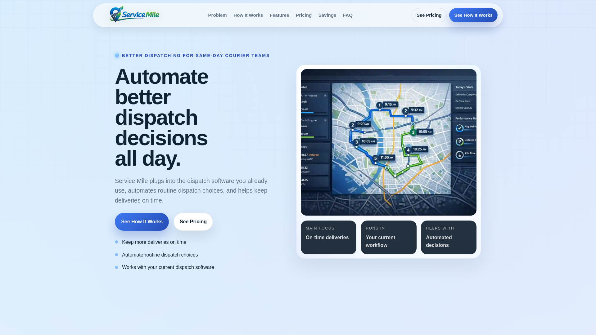 website screenshot of https://service-mile.pages.dev/