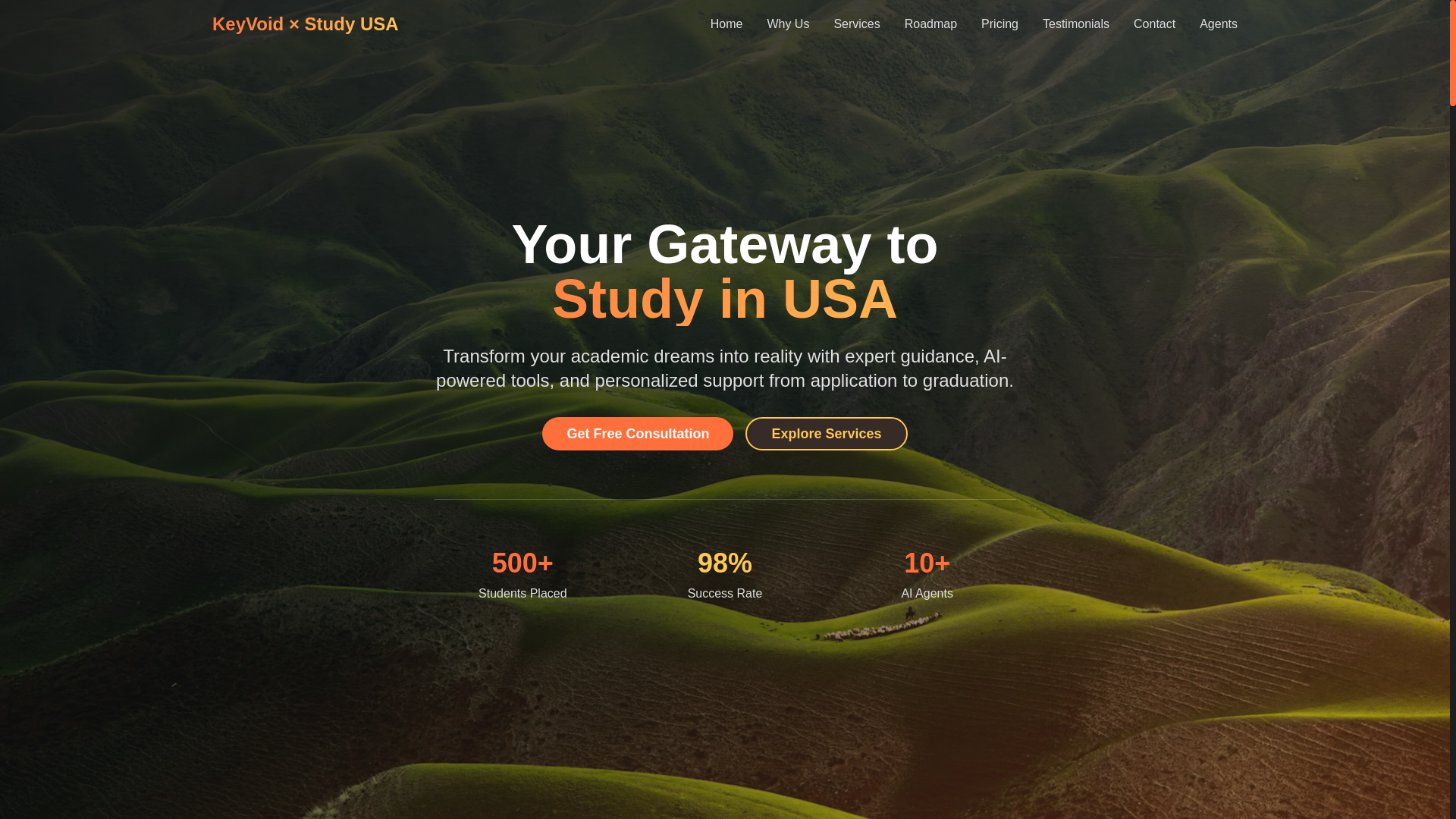 website screenshot of https://studyventure.co/