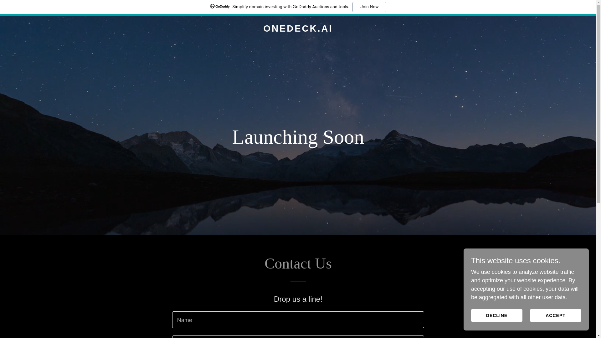 website screenshot of https://onedeck.ai/