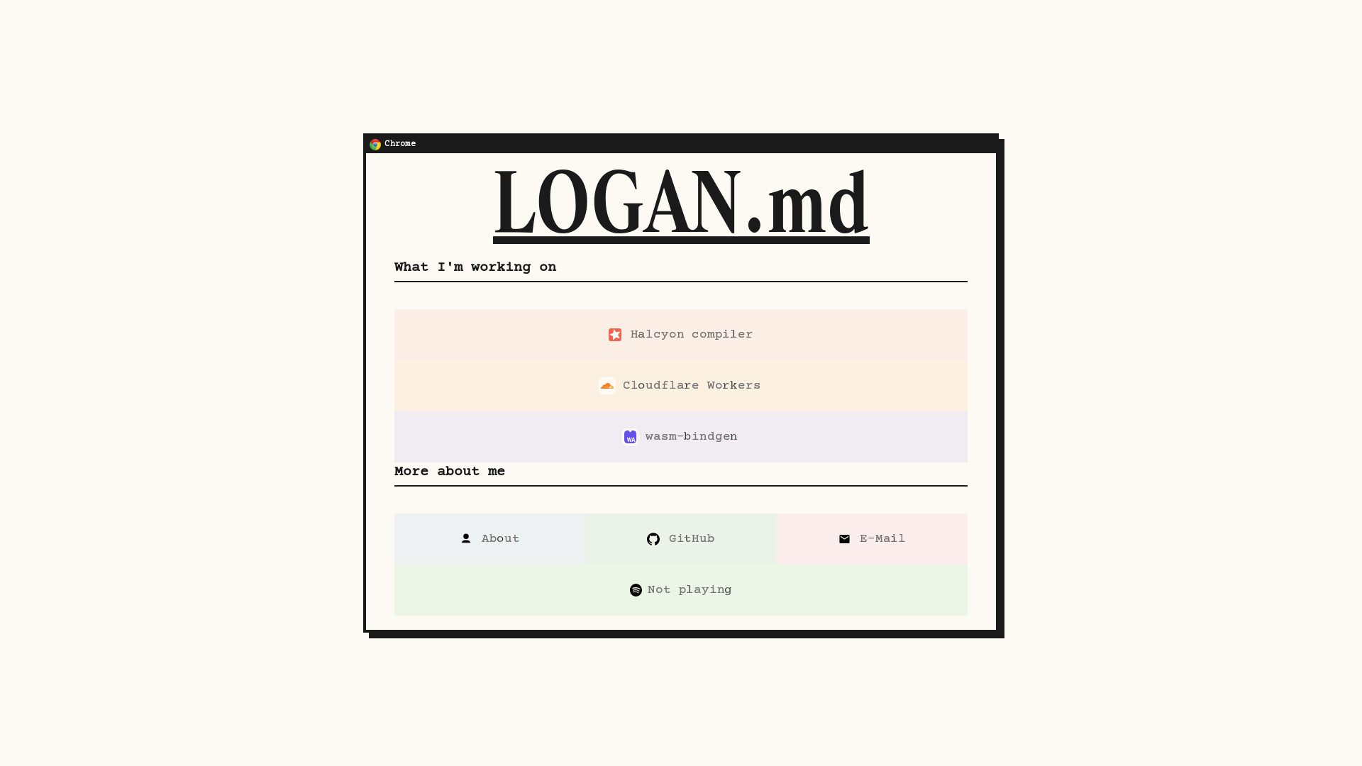 website screenshot of https://logan.md/