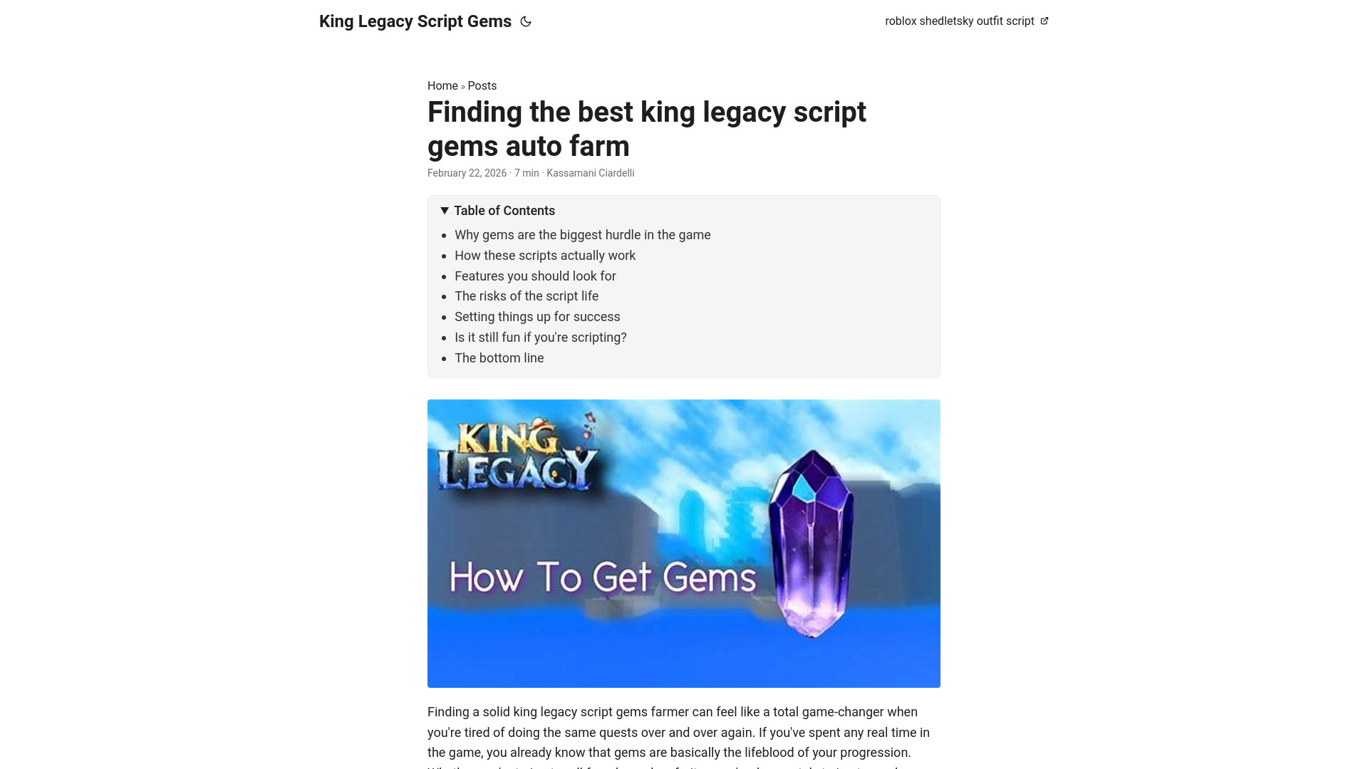 website screenshot of https://king-legacy-script-gems.pages.dev/