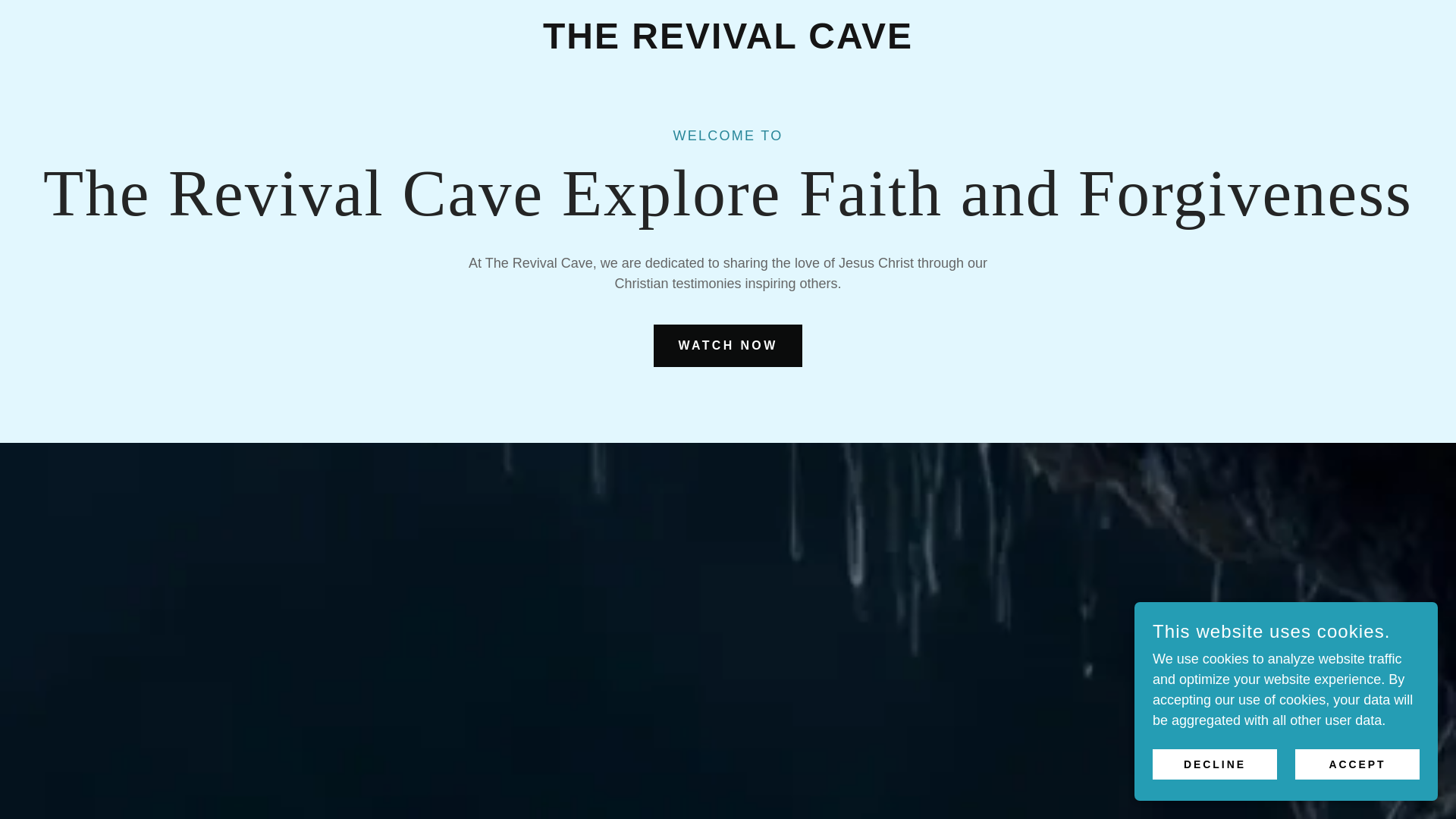 website screenshot of https://therevivalcave.com/