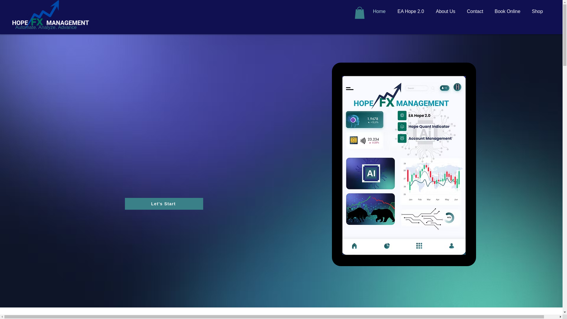 website screenshot of https://hopefxmanagement.com/