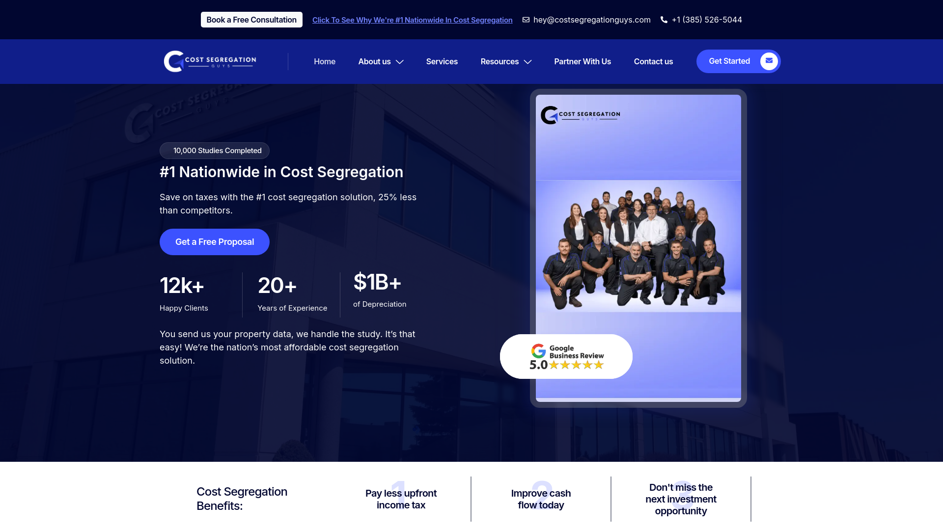 website screenshot of https://teamcsguys.com/