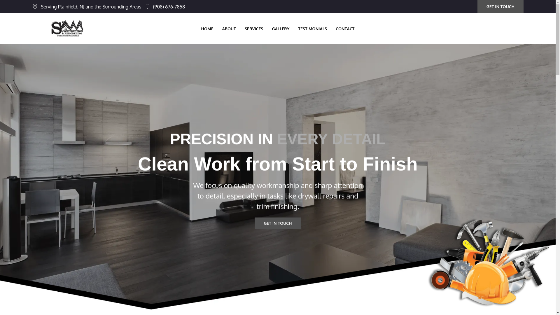 website screenshot of https://samconstructionandremodeling.com/
