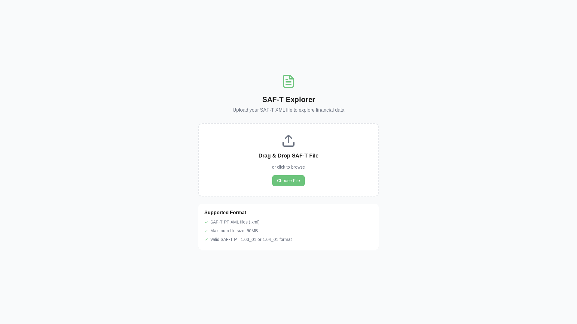 website screenshot of https://saf-t-explorer.pages.dev/