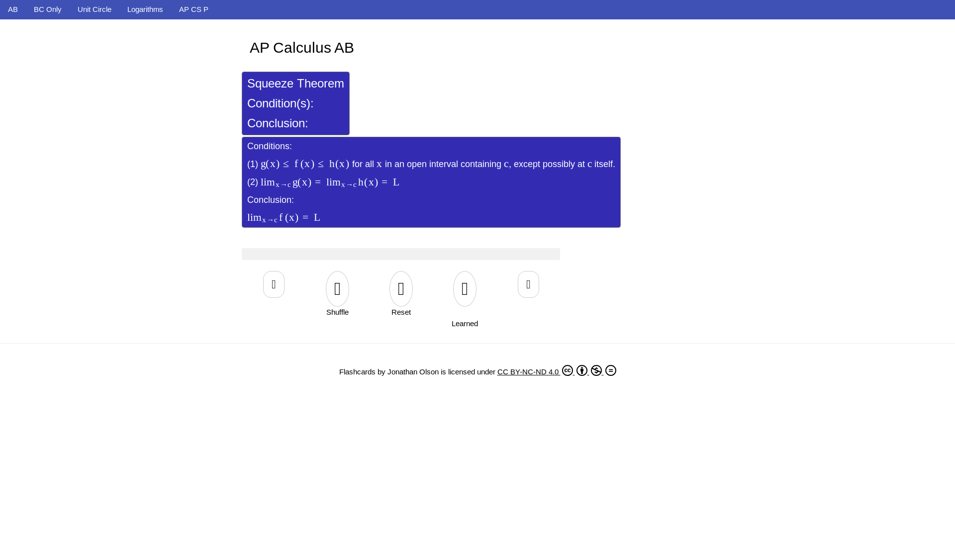 website screenshot of https://flashcards-v7k.pages.dev/