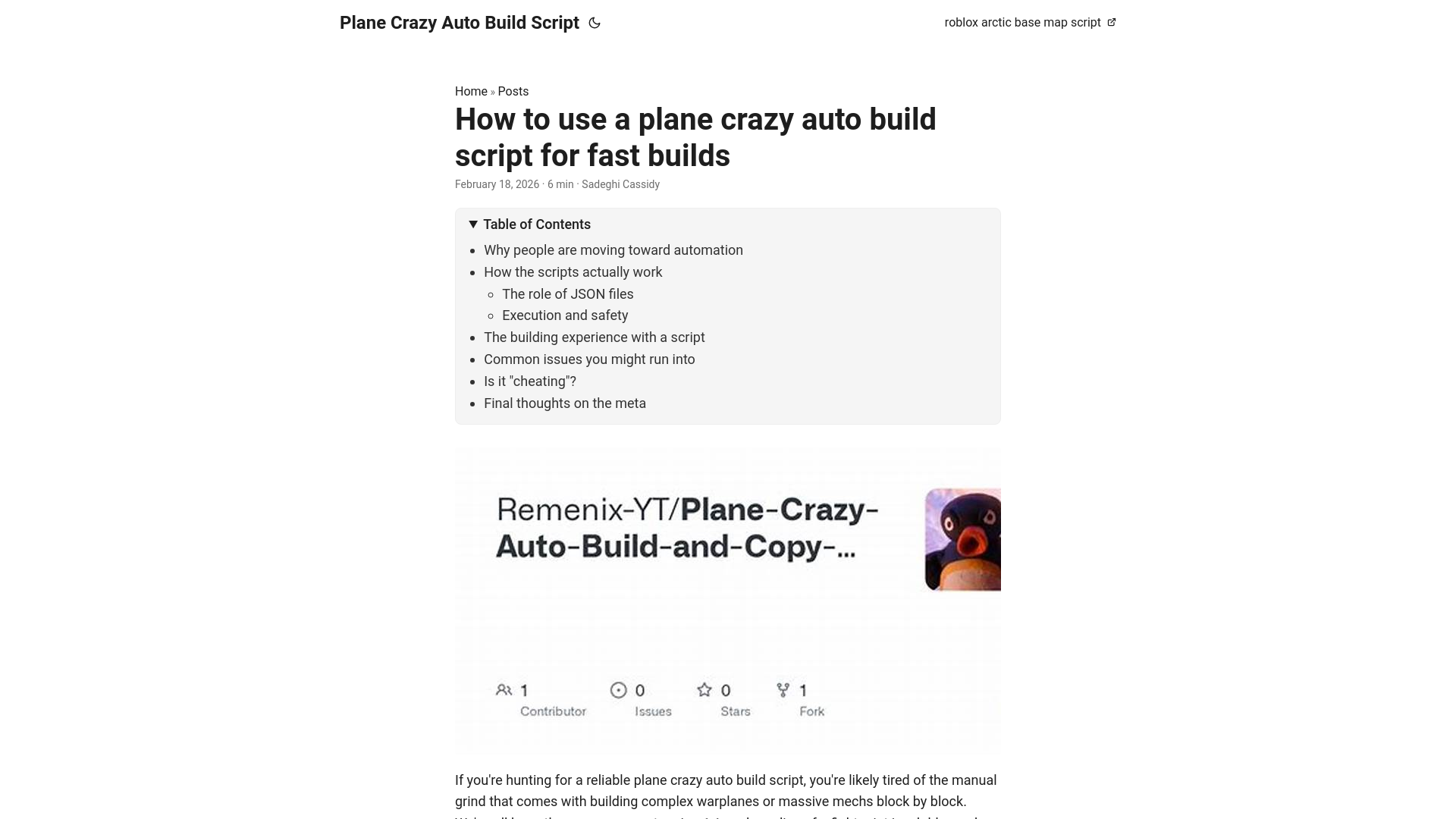 website screenshot of https://plane-crazy-auto-build-script.pages.dev/
