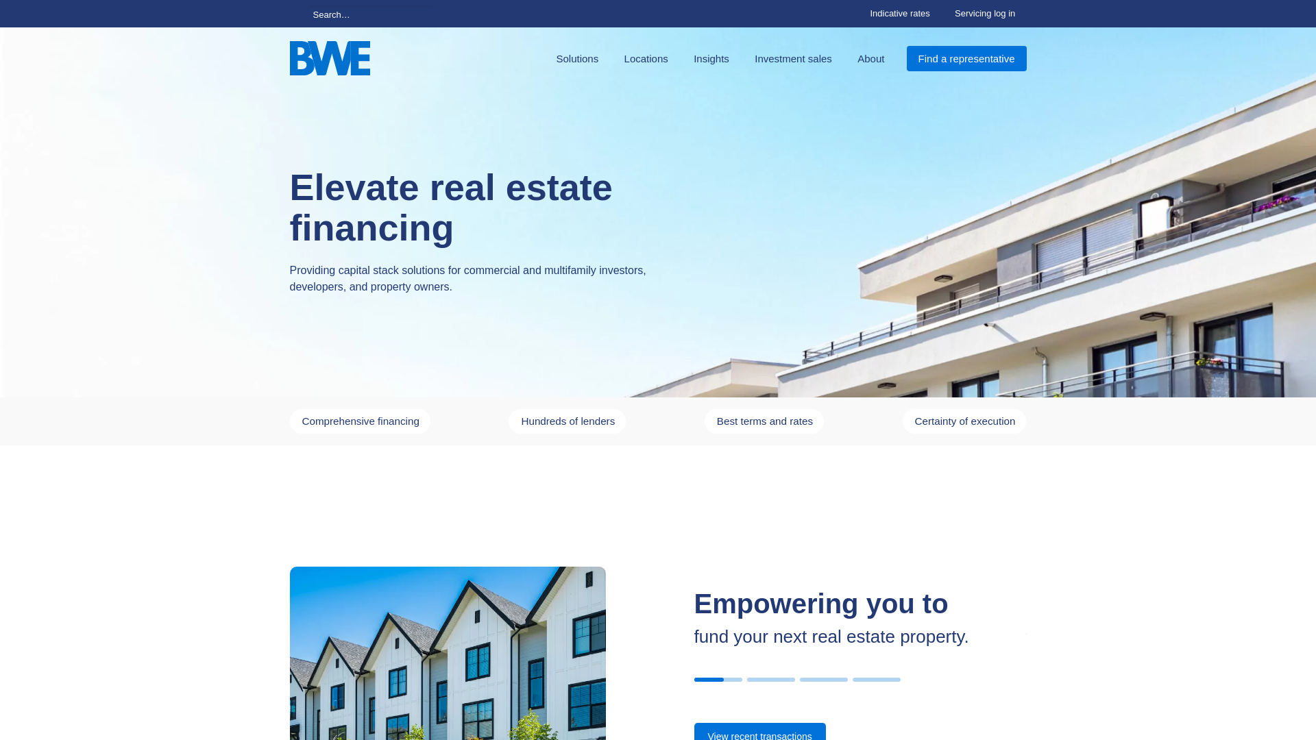 website screenshot of http://www.bwe.com/