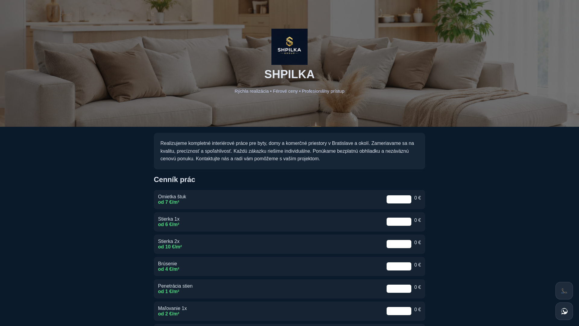 website screenshot of https://shpilka.sk/