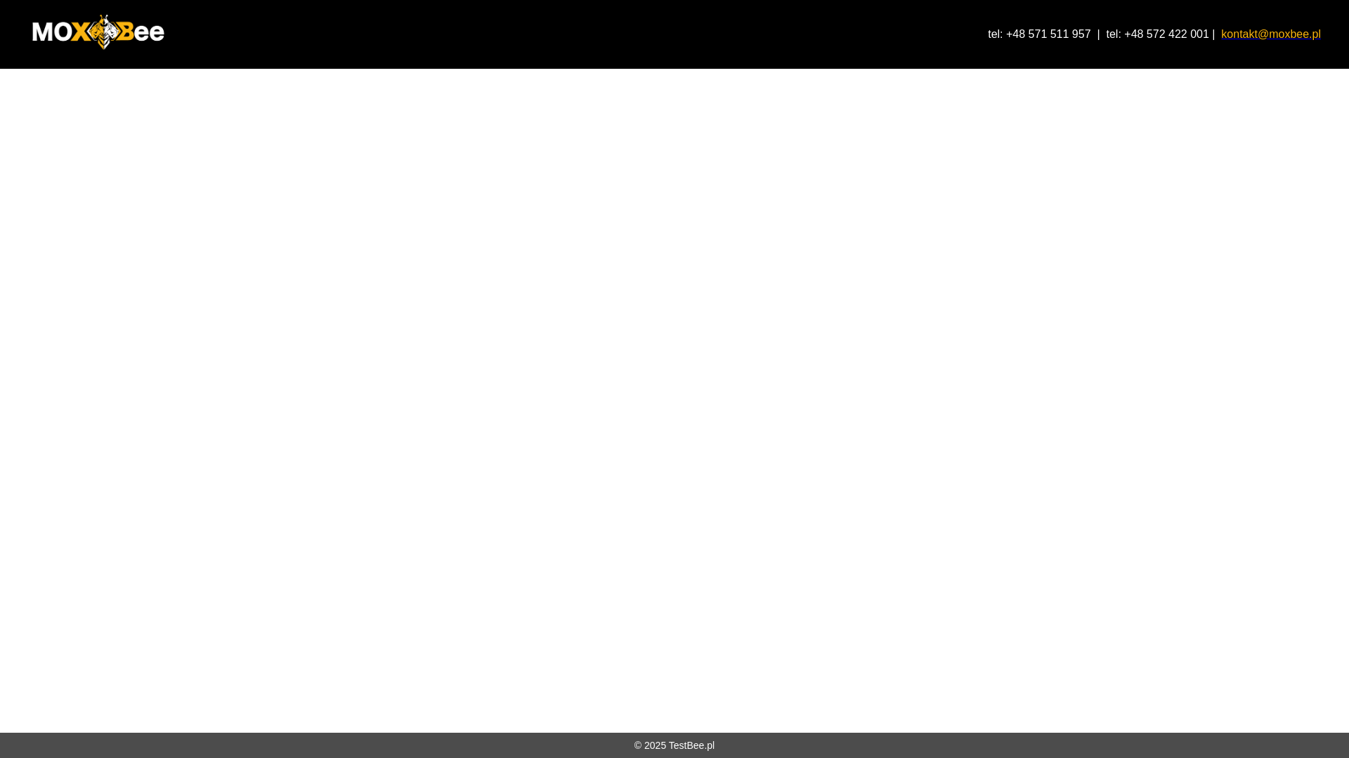 website screenshot of https://testbee.pl/