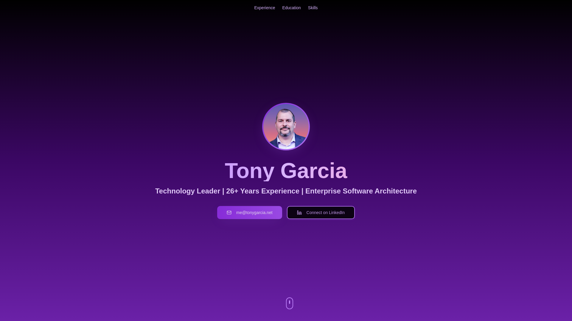 website screenshot of https://tonygarcia-dot-net.pages.dev/