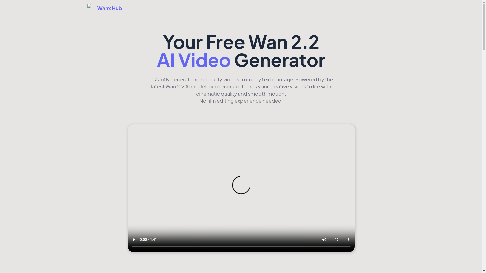 website screenshot of https://wanxaihub.com/