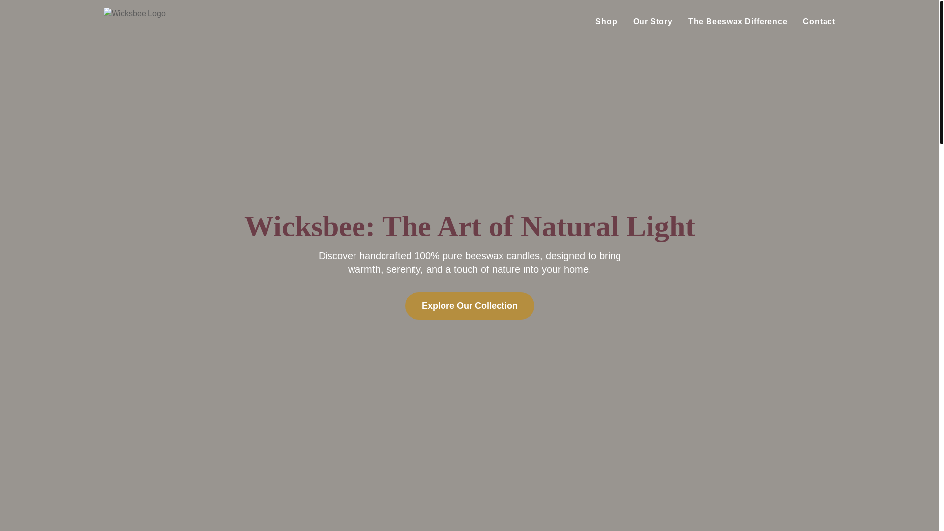 website screenshot of https://wicksbee-landing.pages.dev/