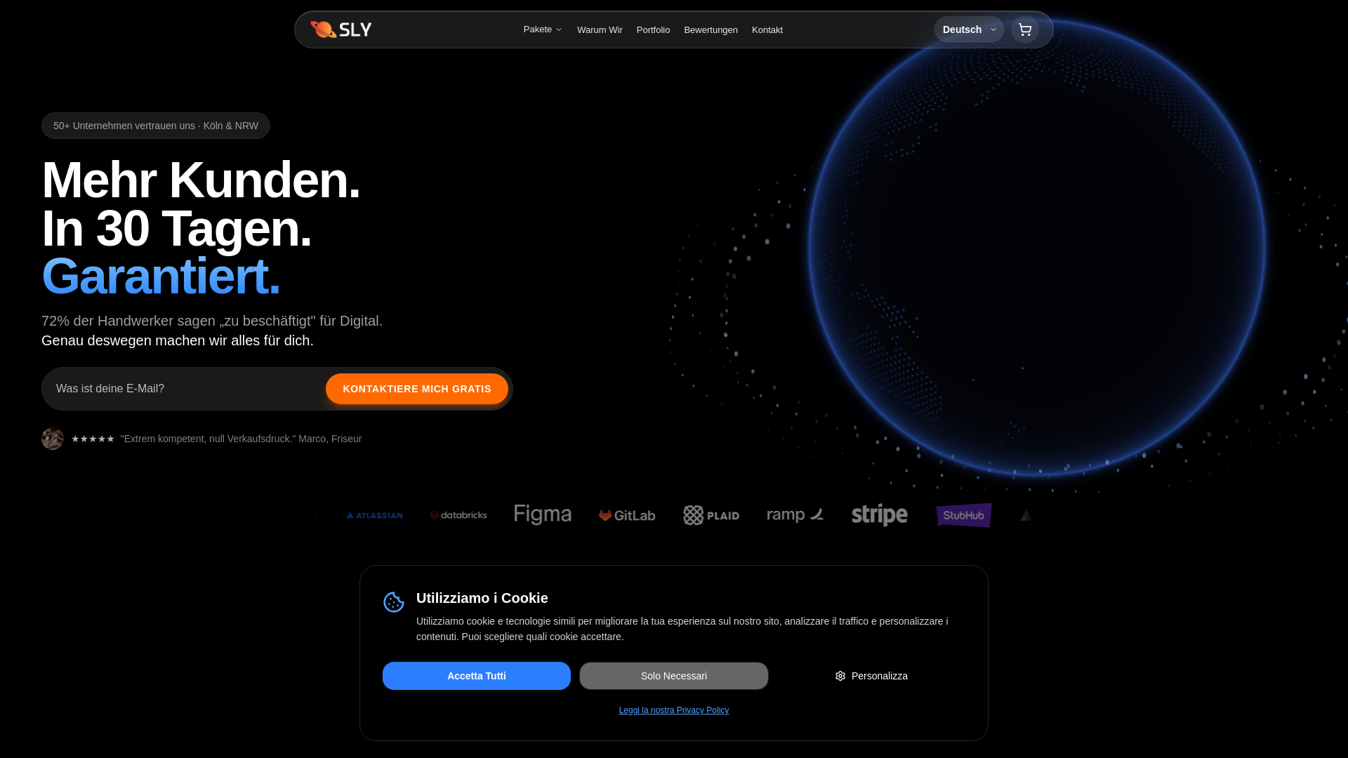 website screenshot of https://slywebsite.de