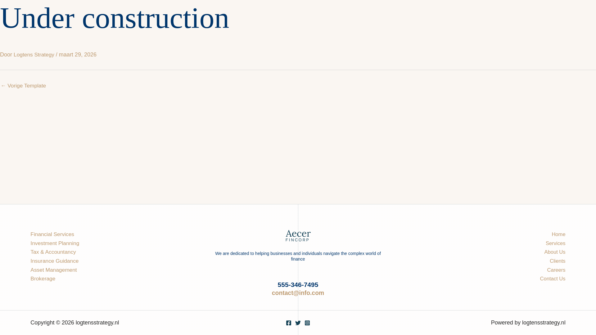 website screenshot of https://logtensstrategy.nl