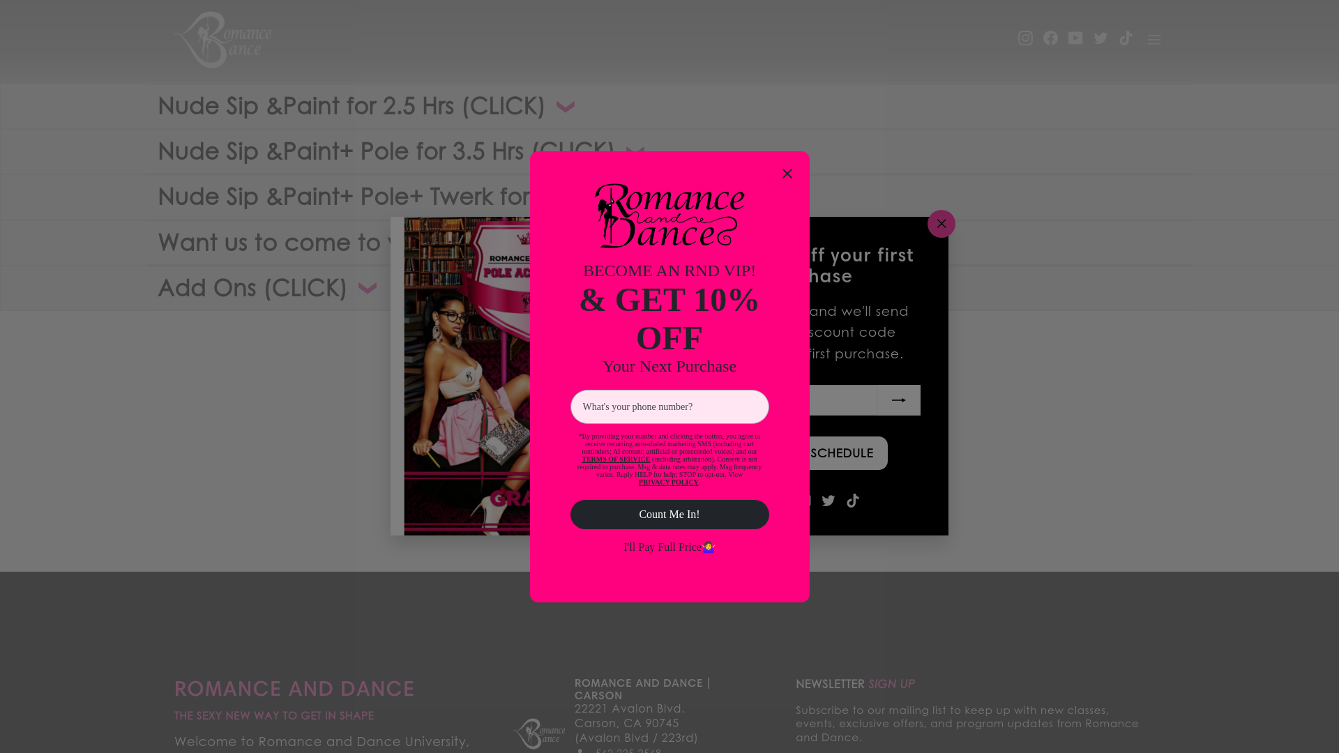 website screenshot of https://sipandpaintnearme.com/