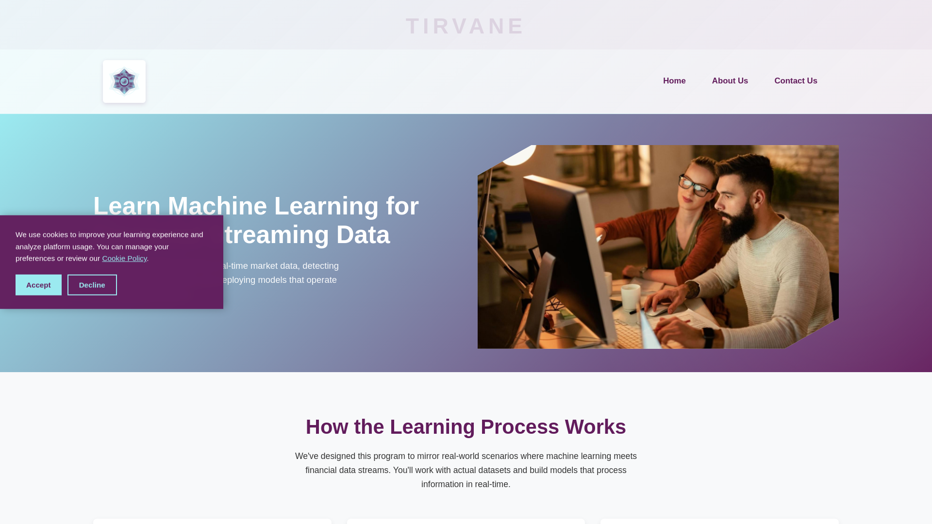 website screenshot of https://tirvane.pro/