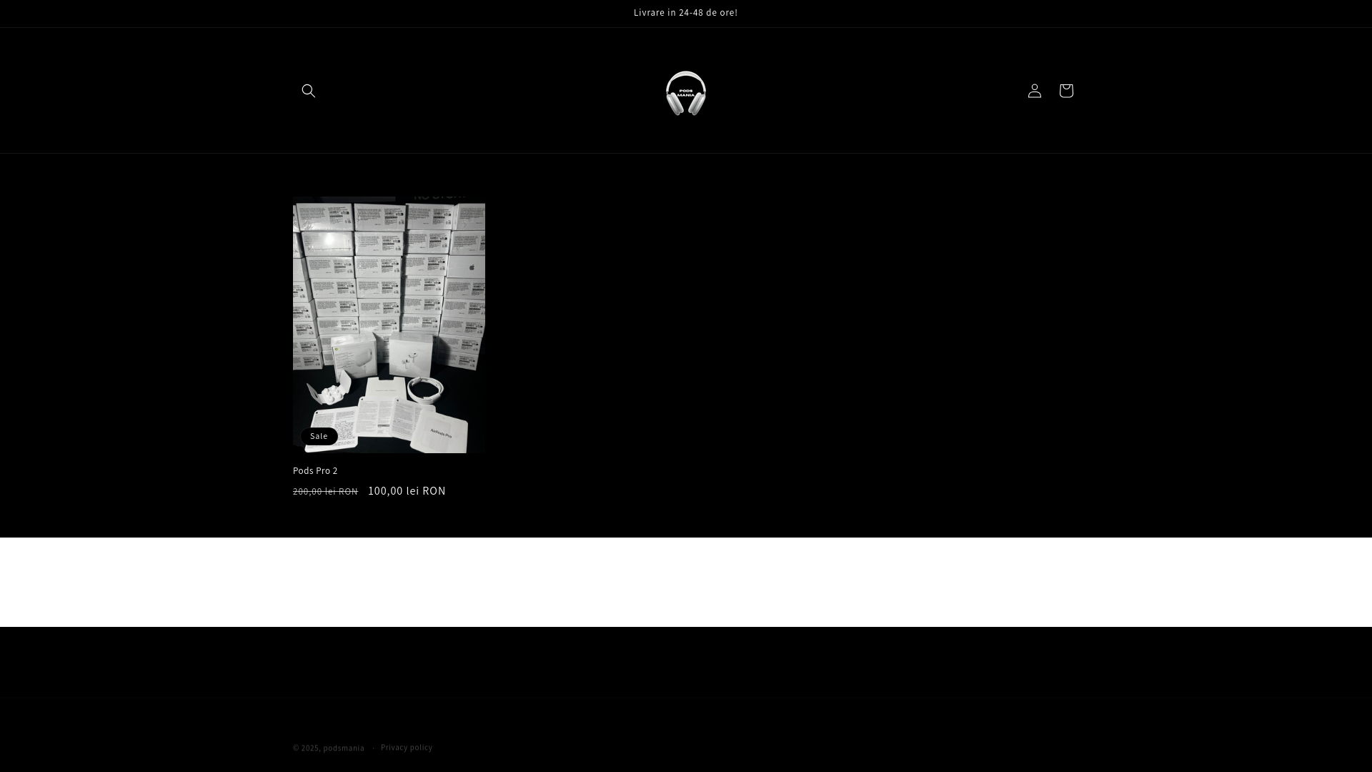 website screenshot of https://podsmania.ro/