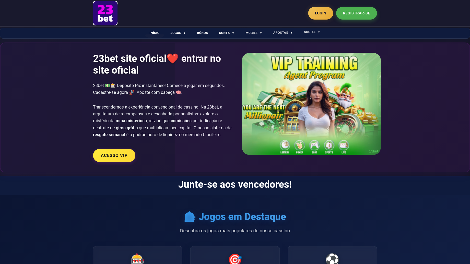 website screenshot of https://23betm6.com