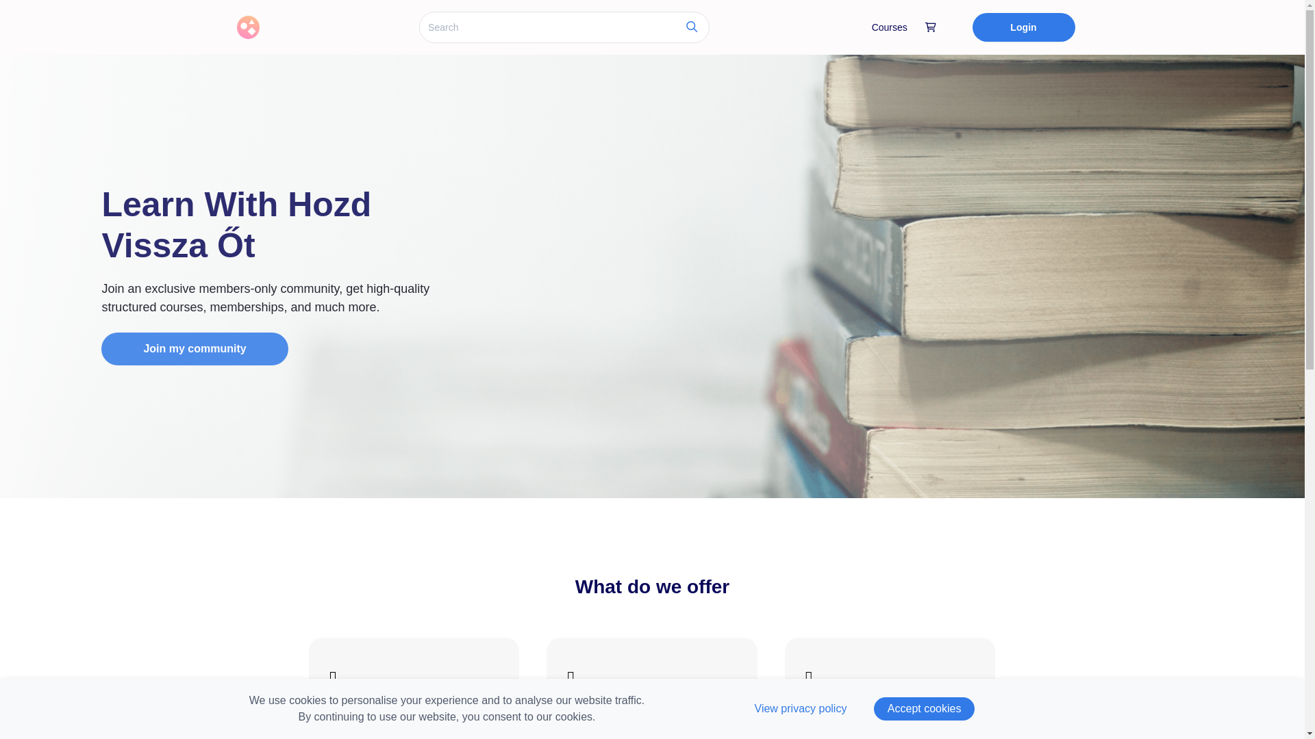 website screenshot of https://hozdvisszat.graphy.com/