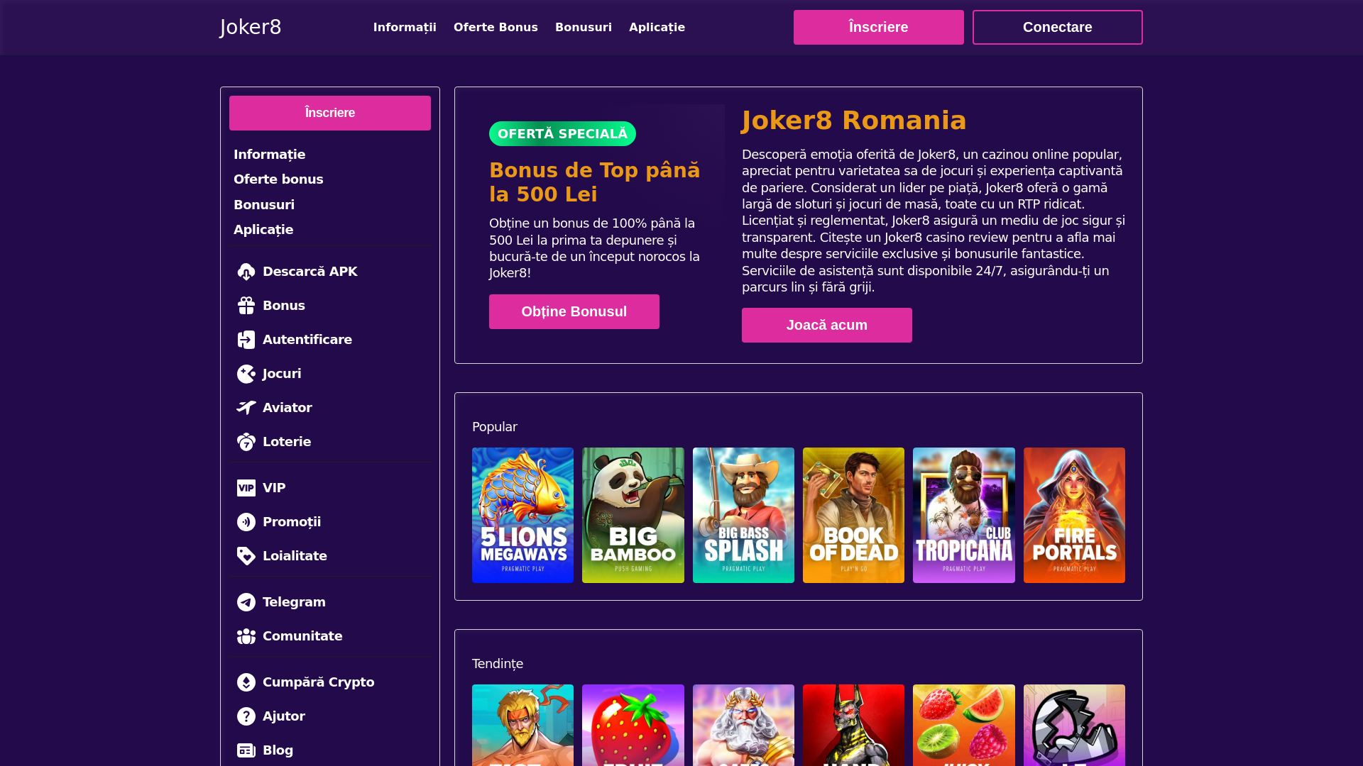 website screenshot of https://joker8romania-com.pages.dev/