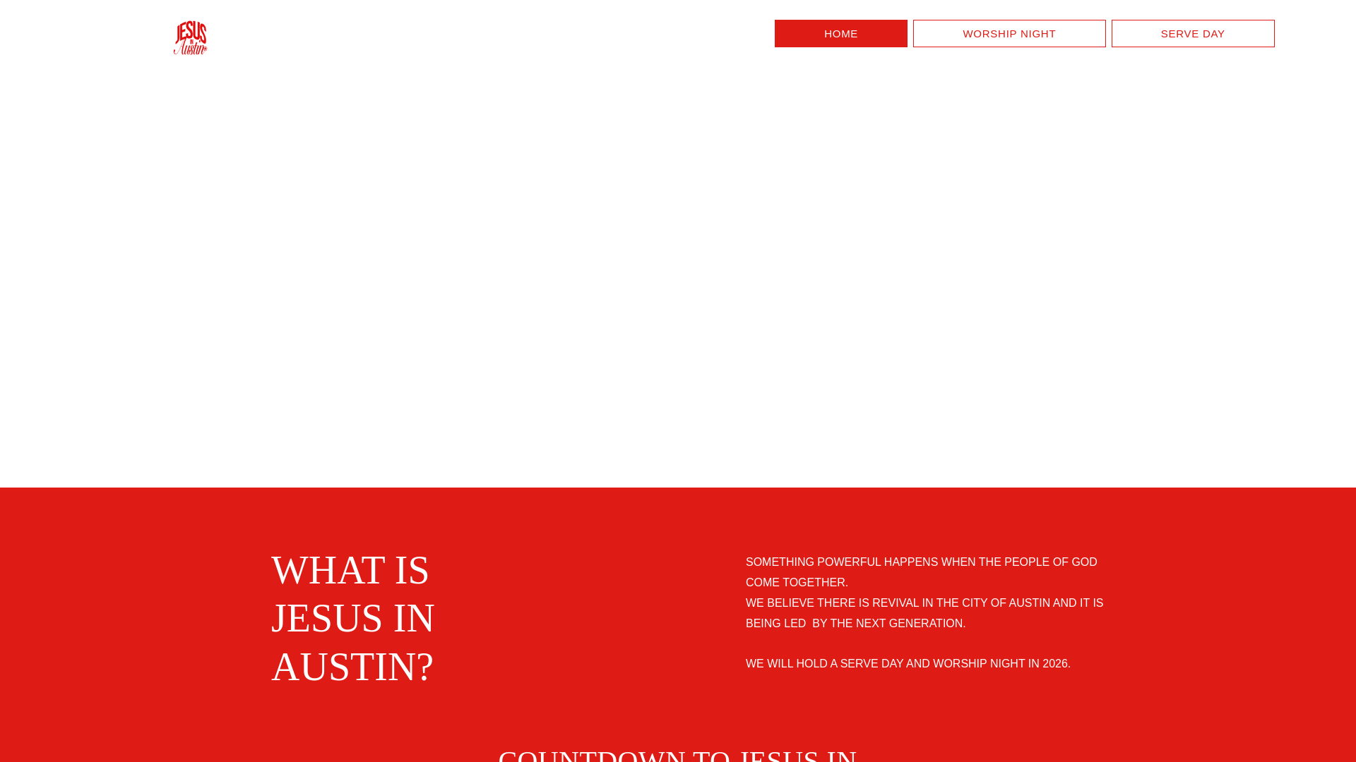 website screenshot of https://jesusinaustin.com