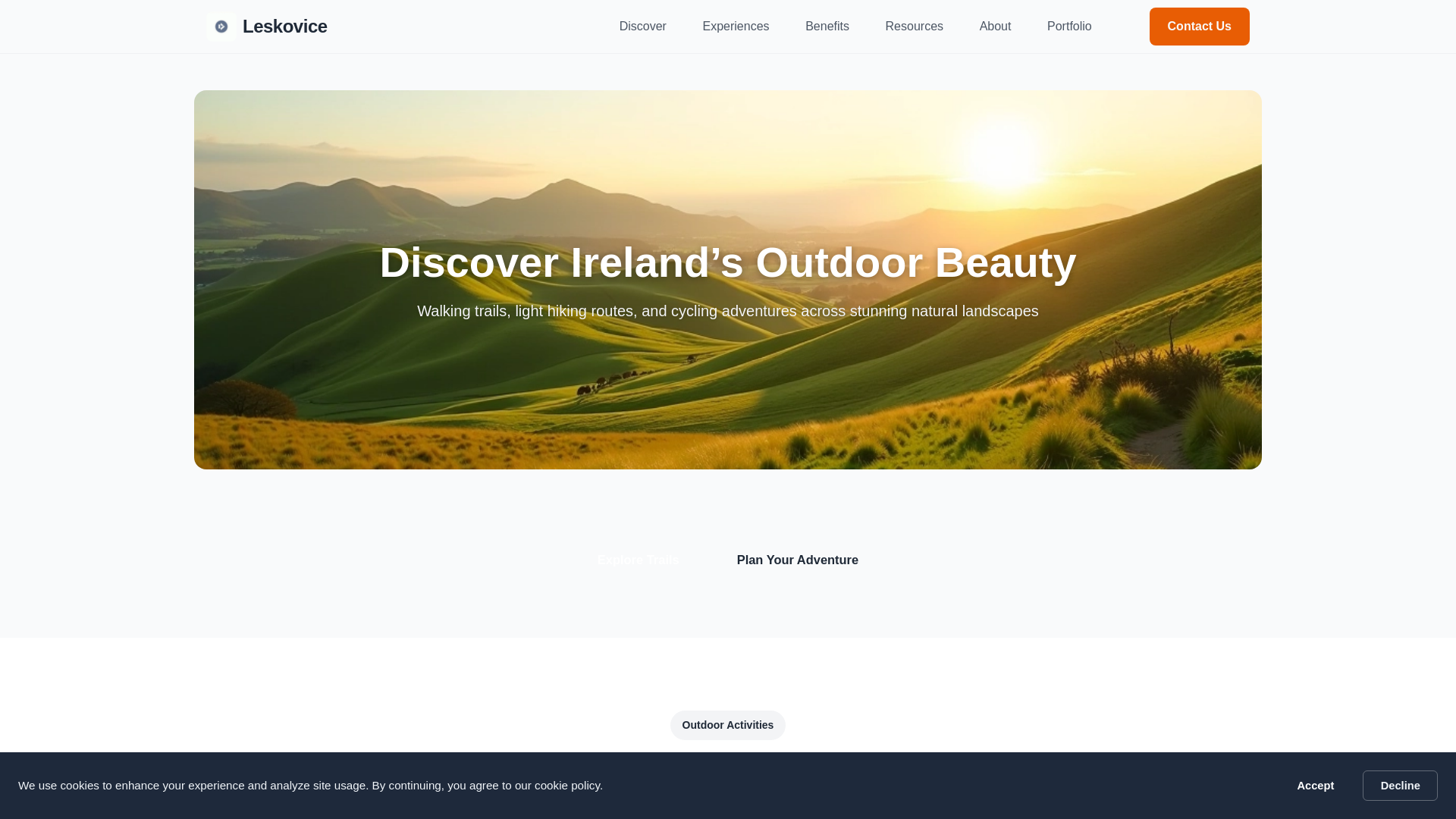 website screenshot of https://leskovice.org/