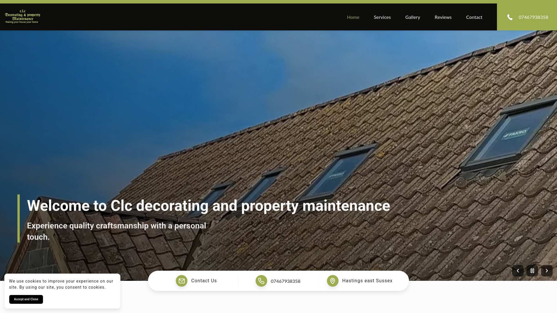 website screenshot of https://clcdecoratingandpropertymaintenance.co.uk/
