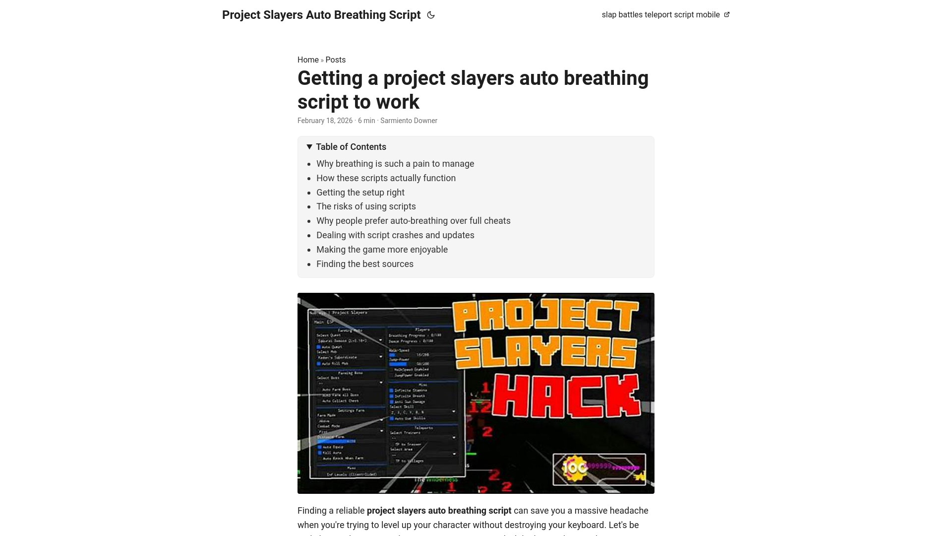 website screenshot of https://project-slayers-auto-breathing-script.pages.dev/