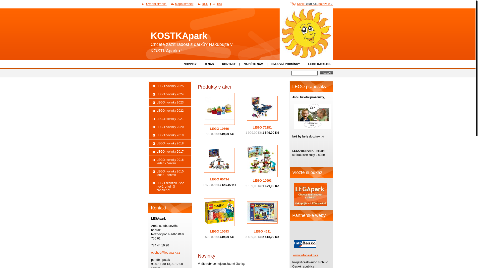 website screenshot of https://kostkapark.cz/