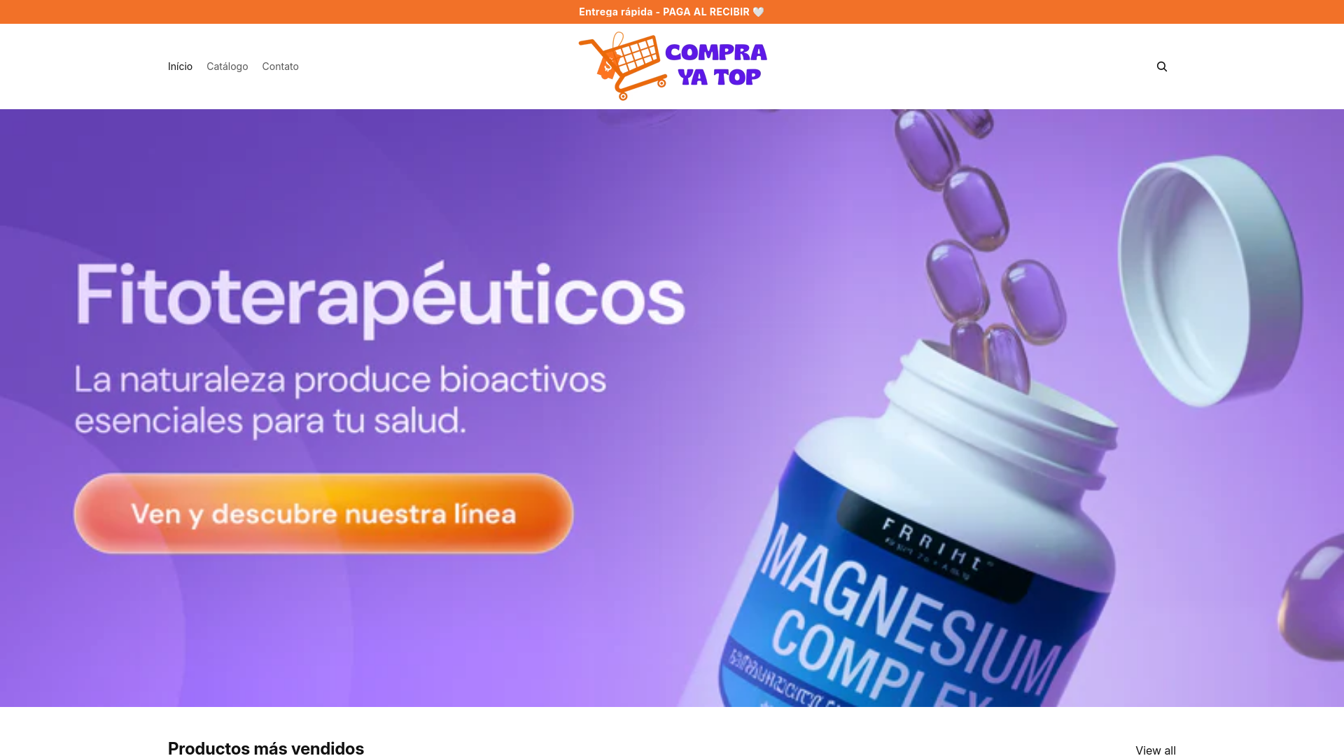 website screenshot of https://comprayatop.com/