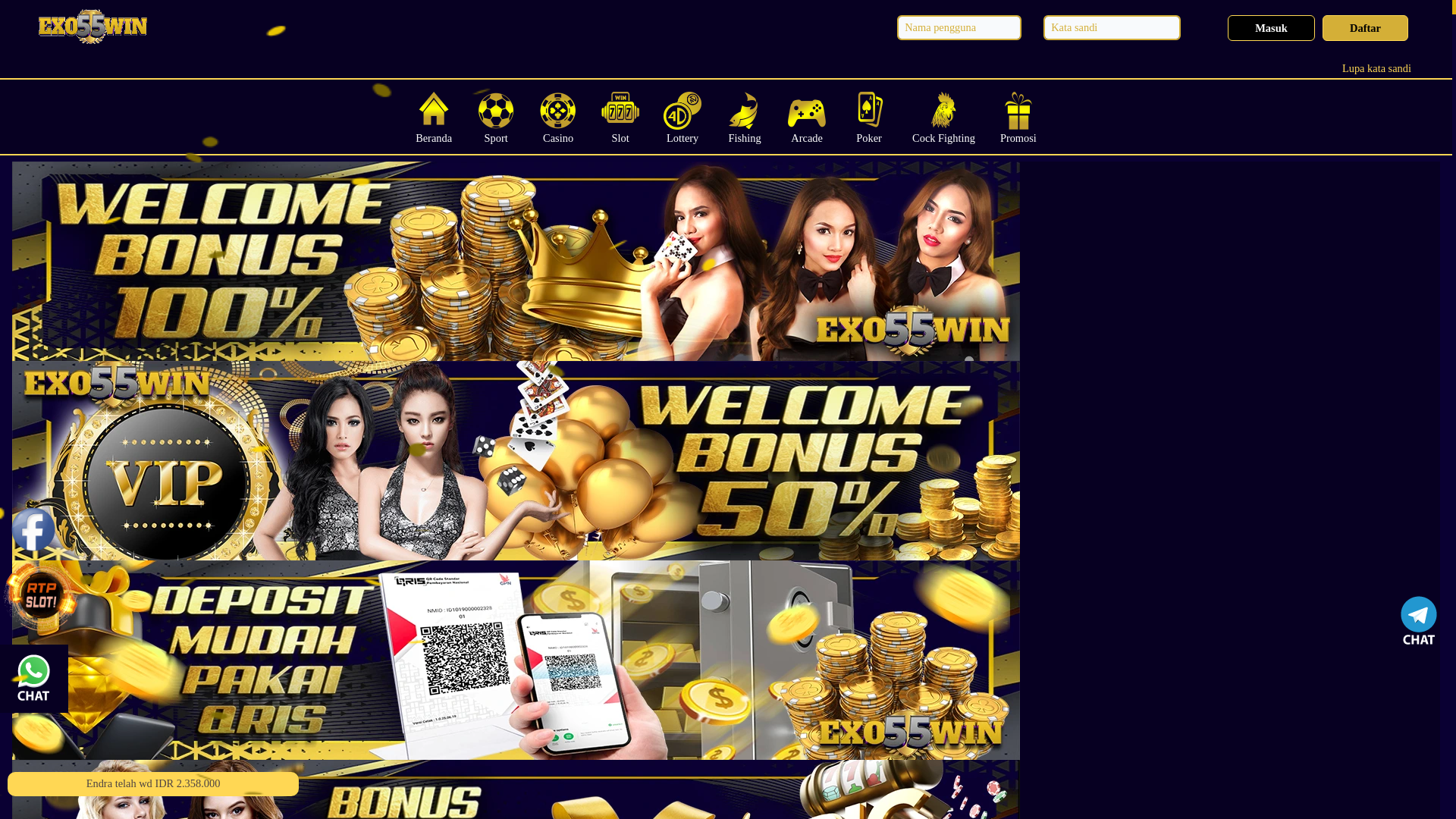 website screenshot of https://exogaming.club/