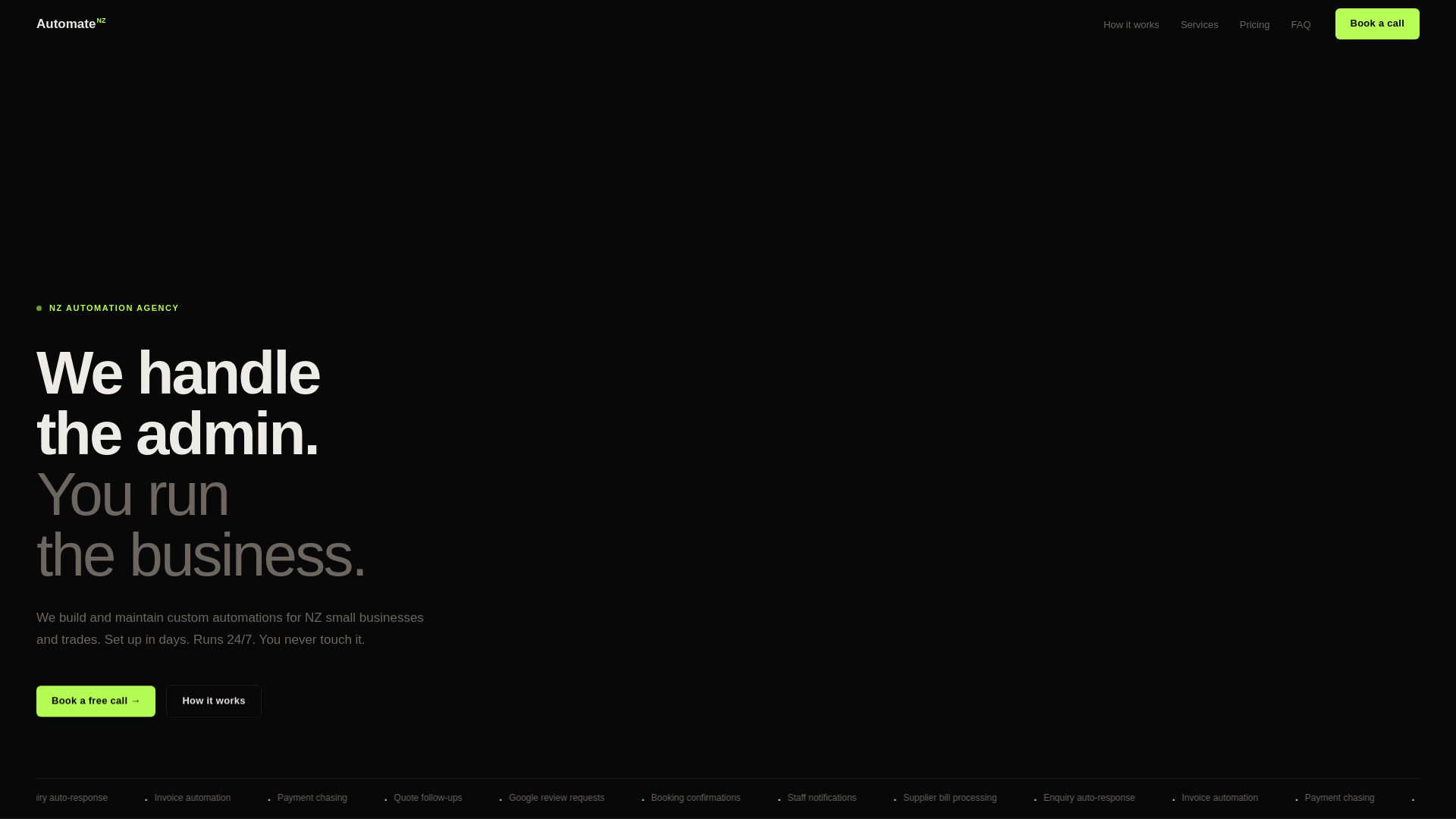 website screenshot of https://getautomate.co.nz/