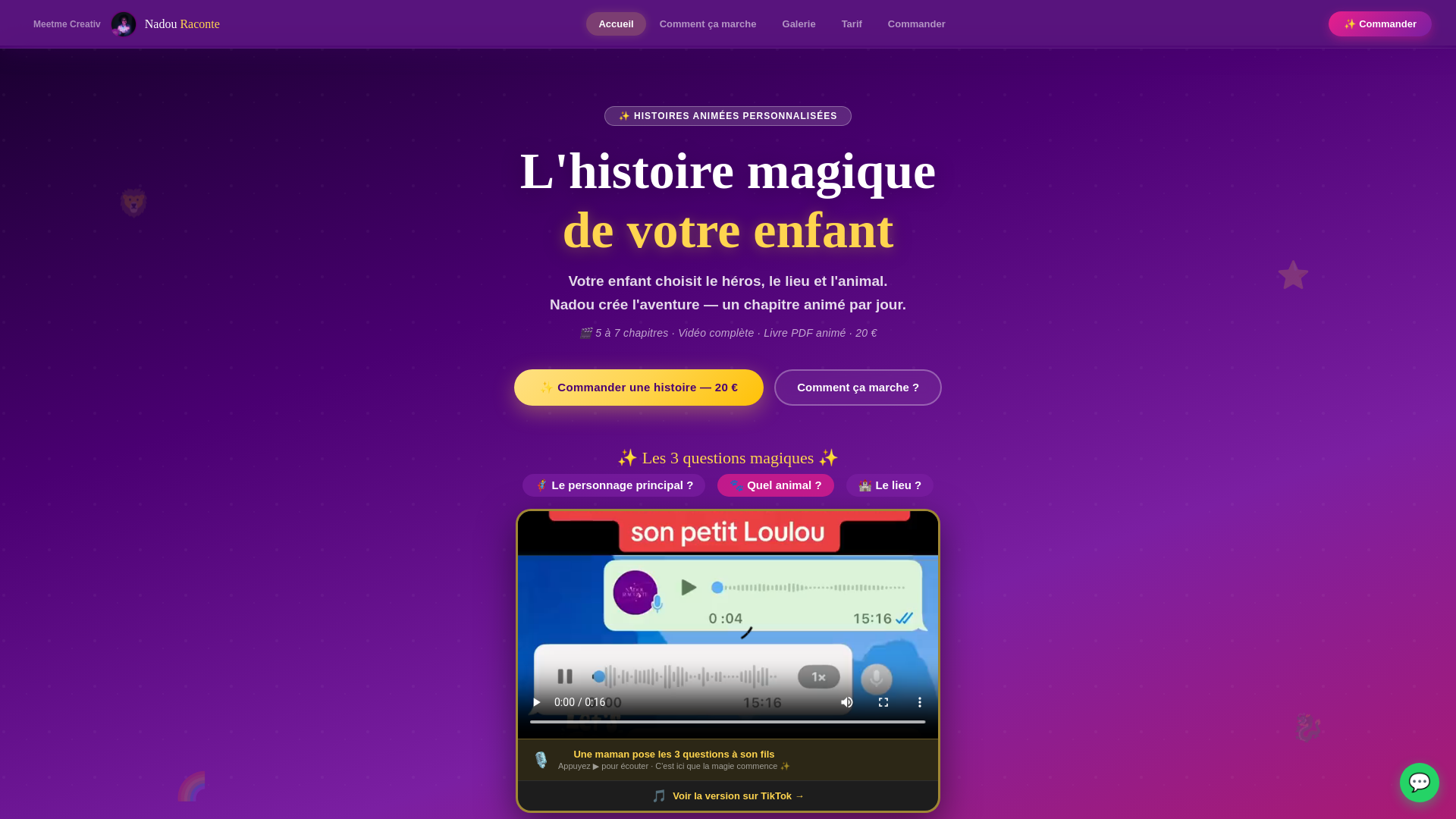 website screenshot of https://meetmecreativ.eu