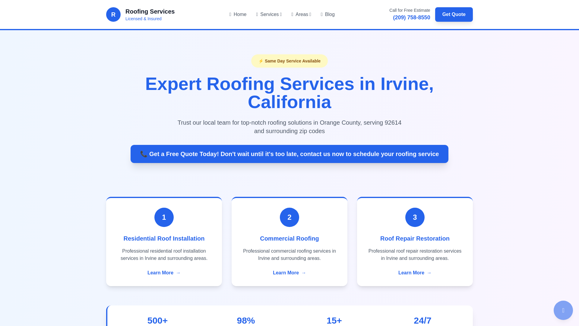 website screenshot of https://roofingirvineservices.pages.dev/